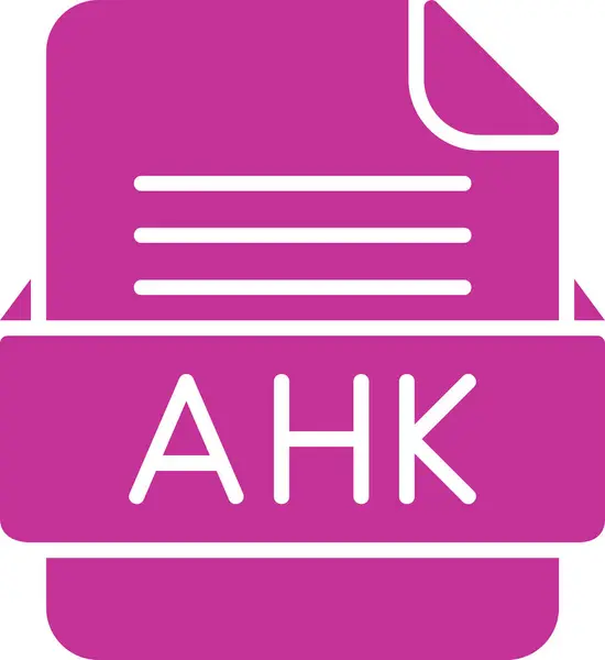AHK dosyası, belge simgesi, vektör illüstrasyonu  