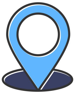 konumu PIN vektör çizim Haritası.