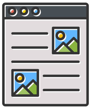  Web günlük simgesi vektör illüstrasyonu