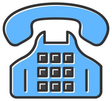 Telefon simgesi vektör illüstrasyonu