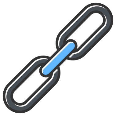 Zincir simgesi, vektör illüstrasyonu