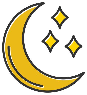 Ay simge. Vektör çizim