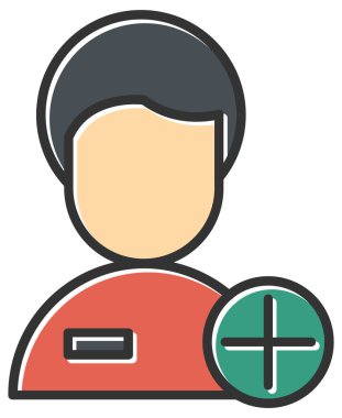 man kullanıcı simgesi vektör illüstrasyonu 