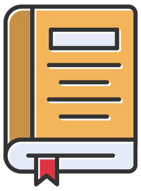 kitap web simgesi basit illüstrasyon