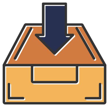  Gelen kutusu web simgesi basit illüstrasyon