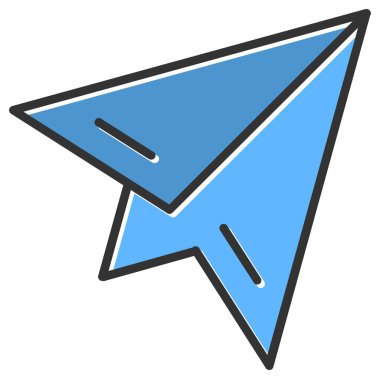 Telegram ikon vektör illüstrasyonu