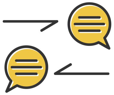 İletişim web simgesi vektör illüstrasyonu