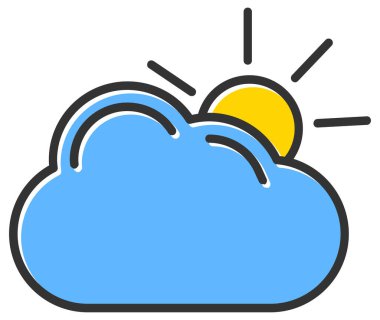 Hava durumu. Web simgesi basit illüstrasyon