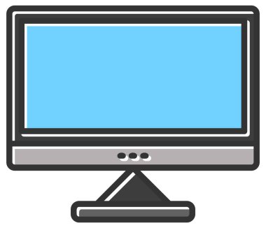 Bilgisayar monitörü simgesi Doldurulmuş dış hat biçimi