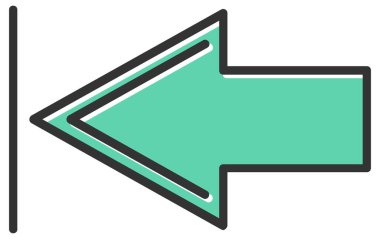 Sol kontur vektör simge açmak