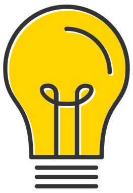 Ampul. Web simgesi basit illüstrasyon