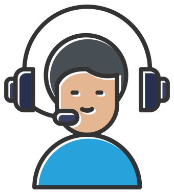 müşteri hizmet renkli simge