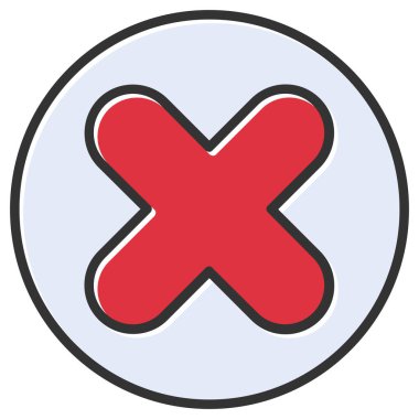 çapraz simge vektör illüstrasyonu