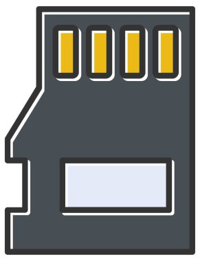 hafıza kartı simgesine. vektör çizim