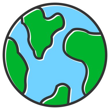 Gezegen. Web simgesi basit tasarım