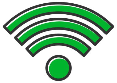 Kablosuz internet sembolü. Kablosuz ağ ikonu. wifi sembolü