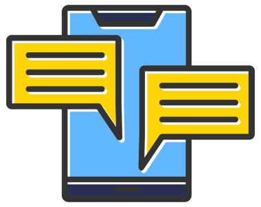  Sohbet web simgesi vektör illüstrasyonu