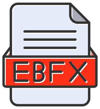  EBFX dosya web simgesi, vektör illüstrasyonu   