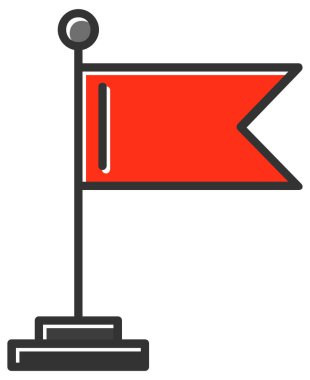 bayrak ikonu vektör illüstrasyonu