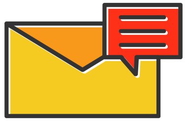 Sohbet mesajı vektör illüstrasyonu