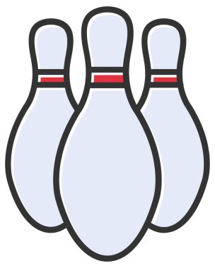 Bowling Pins web simgesi vektör illüstrasyonu