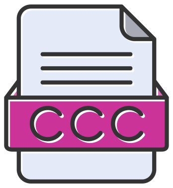 CCC dosya web simgesi, vektör illüstrasyonu   
