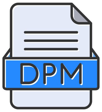DPM dosya web simgesi, vektör illüstrasyonu   