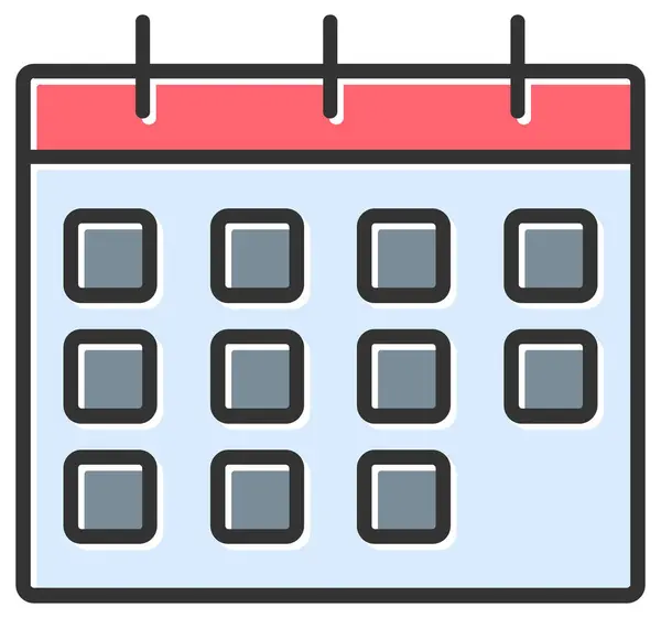 Takvim simgesi. Düz dizayn. vektör illüstrasyonu.