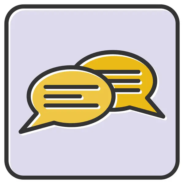 Konuş. Web simgesi basit illüstrasyon