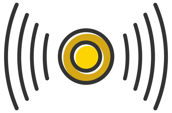 Sıcak nokta simgesi, vektör illüstrasyonu