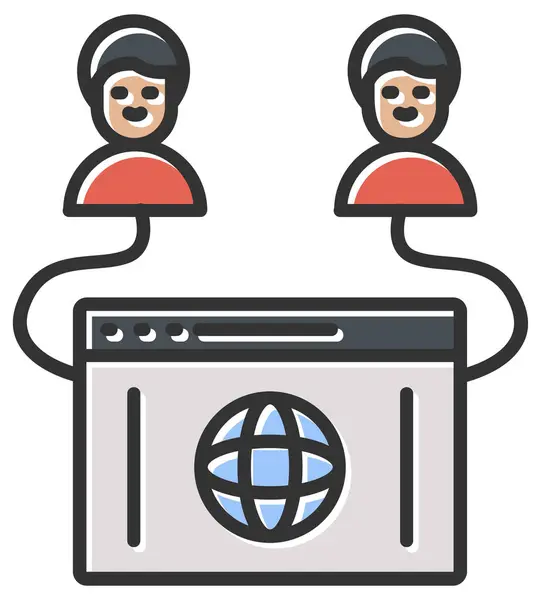 Web Trafik Web simgesi vektör illüstrasyonu