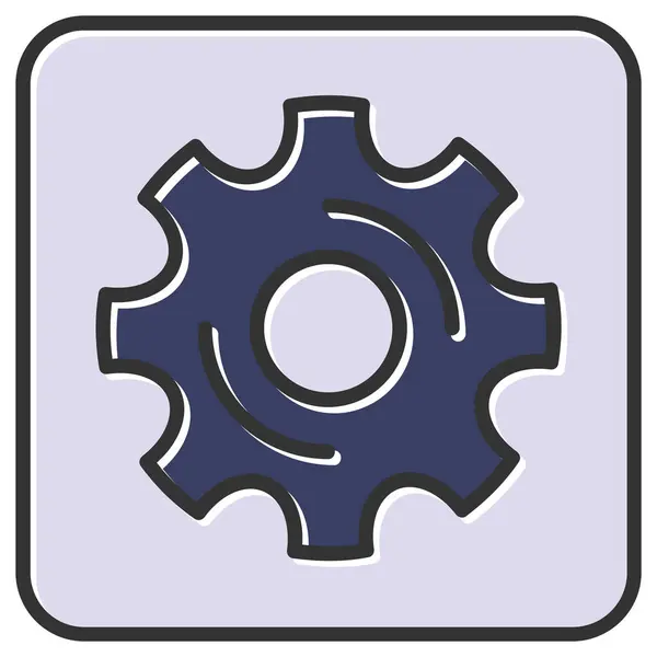 bir çerçeve içerisindeki dişli ayarları vektör simgesi