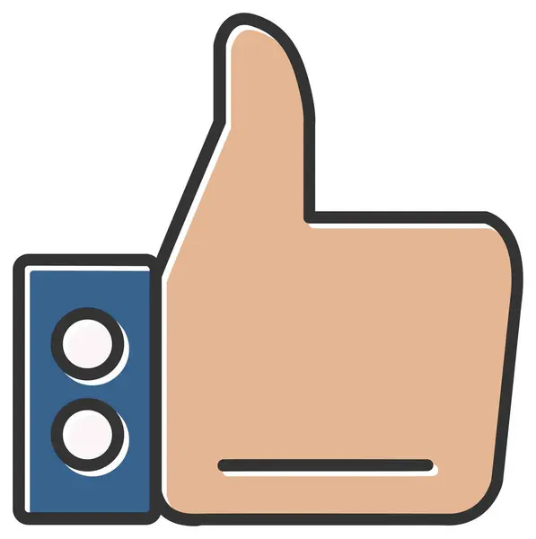 Başparmak yukarı simgesi. vektör illüstrasyonu