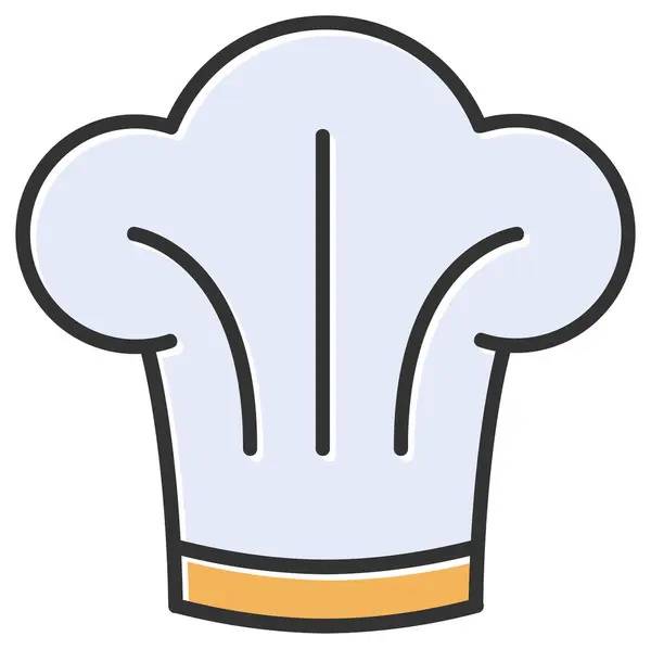 Şef şapka vektör ikonu. doldurulmuş düz biçim.