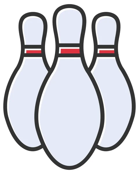 Bowling Pins web simgesi vektör illüstrasyonu