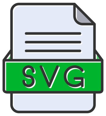 SVG dosya web simgesi, vektör illüstrasyonu   