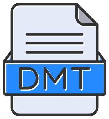  DMT dosya web simgesi, vektör illüstrasyonu   