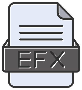 EFX dosya web simgesi, vektör illüstrasyonu   