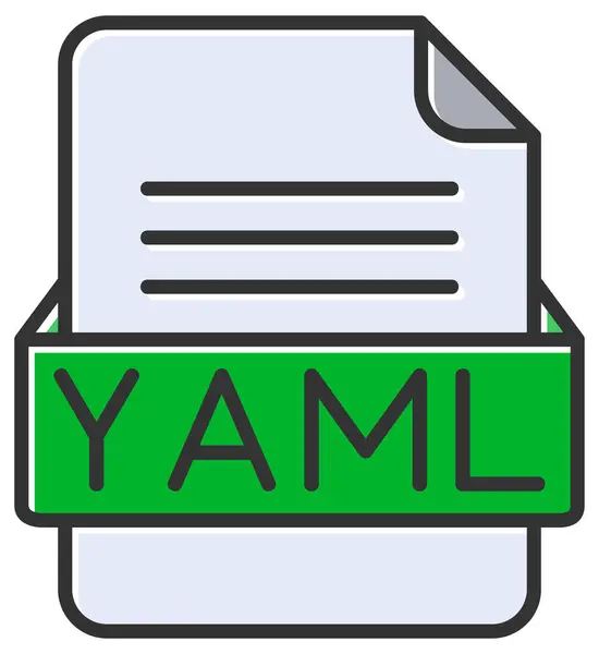 YAML dosya simgesi, vektör illüstrasyonu   