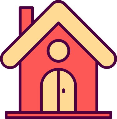 Ev. Web simgesi basit illüstrasyon