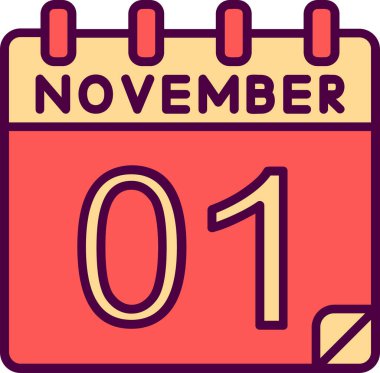 Kasım 01 tarihli takvim