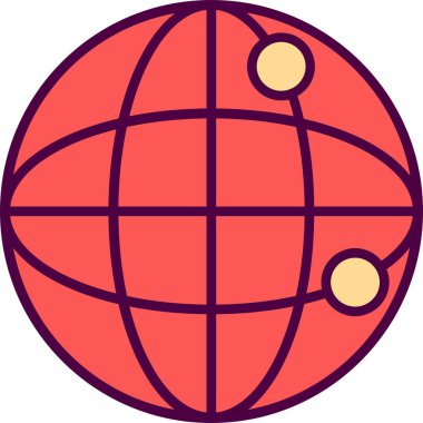 Küre. Web simgesi basit illüstrasyon