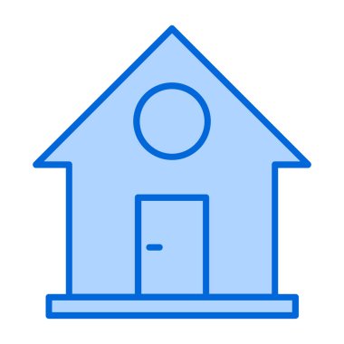 Ev. Web simgesi basit illüstrasyon