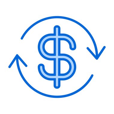 para değişim simgesi soyut arkaplanda izole