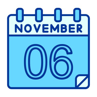 8 Kasım takvim takvimi bir takvim günü simgesi, basit ve temiz tasarım simgesi
