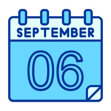 Eylül ayı tarihli takvim, vektör tasarımı