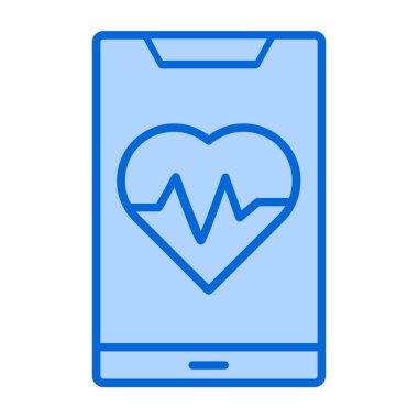 mobil sağlık simgesi vektör illüstrasyonu