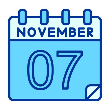 Kasım 7 - takvim günü - vektör