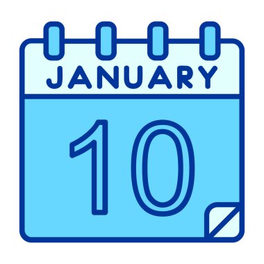 10 numaralı simgeye sahip takvim