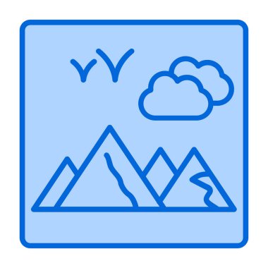 Dağlar. Web simgesi basit tasarım